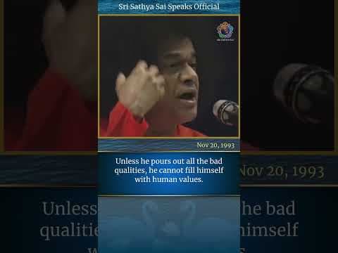 When we lead artificial lives, we cannot follow human values | Sri Sathya Sai Speaks | Nov 20, 1993